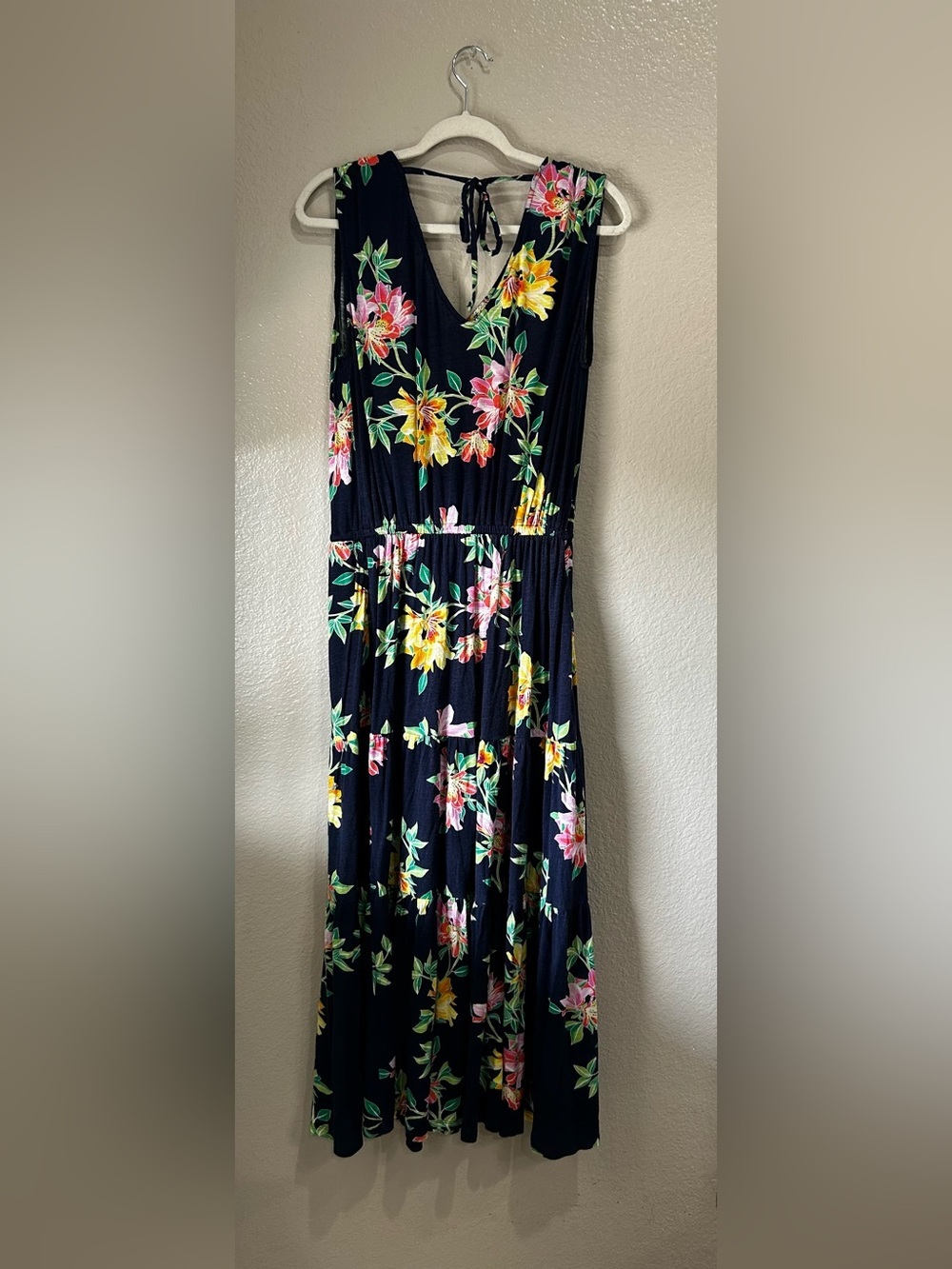 Tommy Bahama Women’s Navy Floral Maxi Dress Tropical Blooms Sz S Vacay TC0024 - Picture 3 of 8